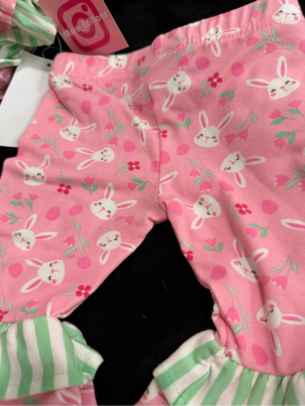 Rare Editions Lime Green and Pink Girls 2-Piece Pajama Set